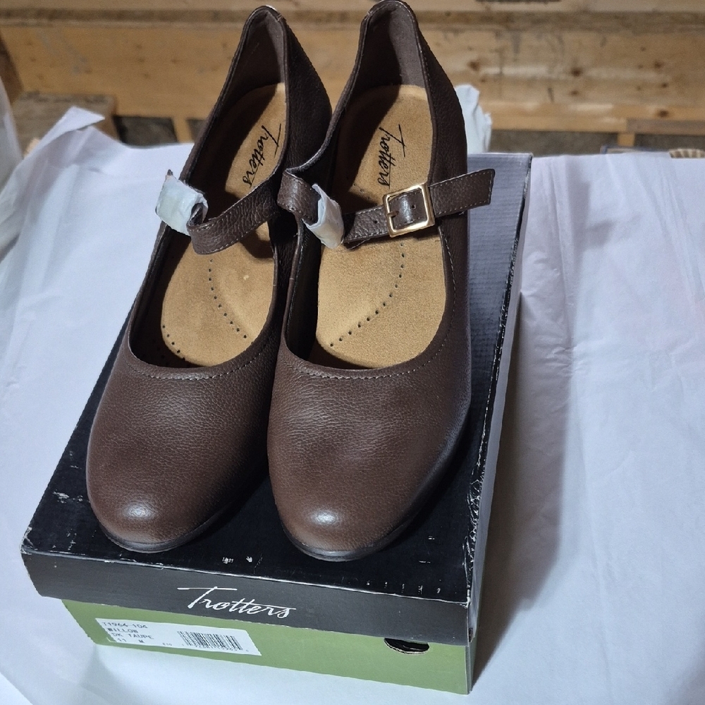 Trotters Dark Brown Mary Jane Shoes
